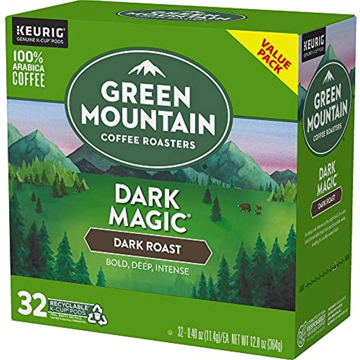 Green Mountain Coffee Roasters Dark Magic Single-Serve Keurig K-Cup Pods, Dark Roast, 32 Count X4924