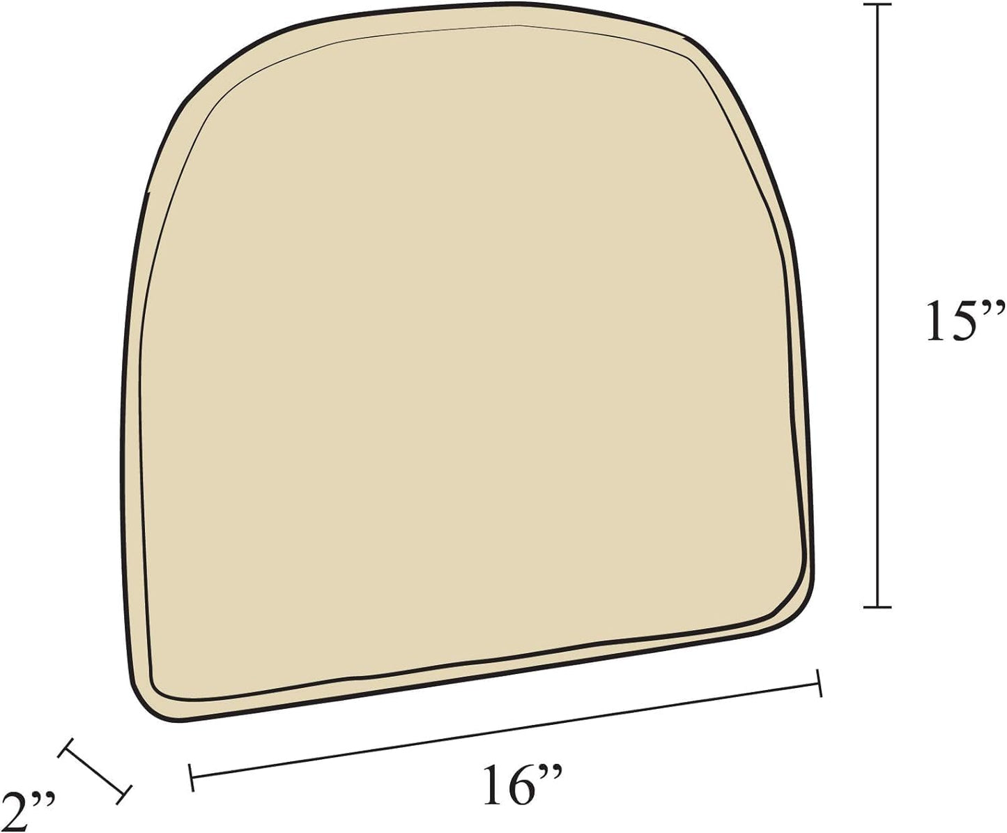 Klear Vu Raindrop The Gripper Non Slip Chair Cushions, 6 Count, Taupe Q569