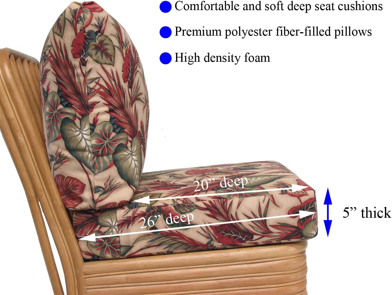 Rattan Living Room Sofa Couch (#1790H-BOPB) N920971