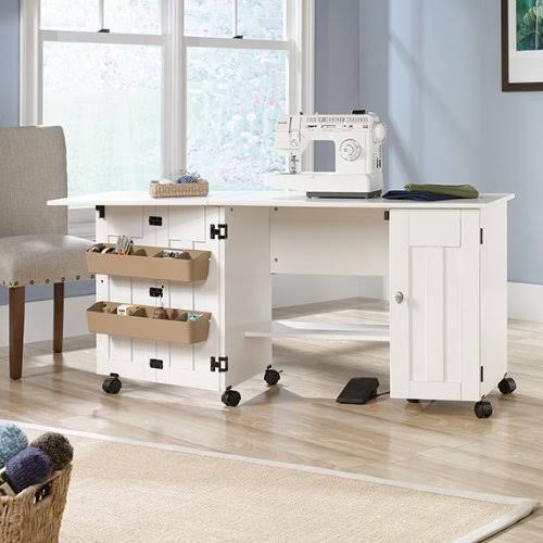 Sauder 414873 Sewing & Craft Cart, Soft White Finish V692
