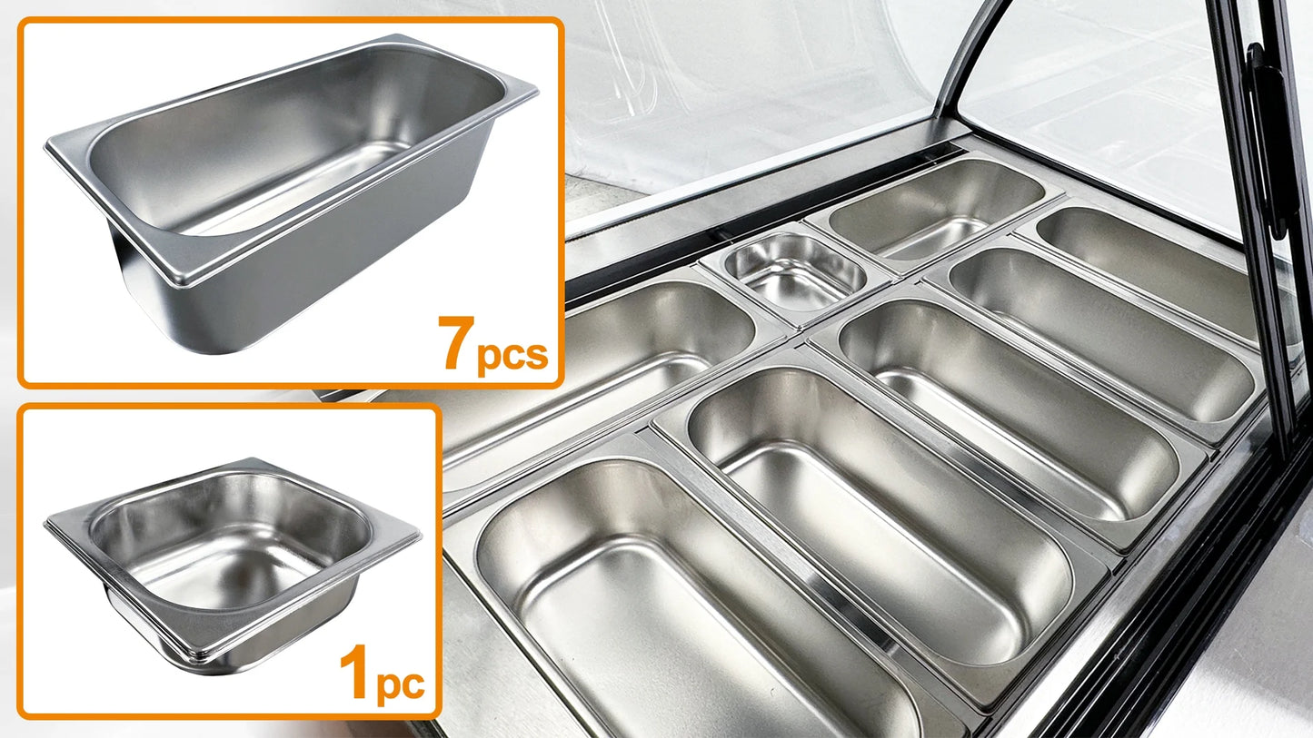 Gelato Dipping Cabinet Cooler 7 Pan DW-7R H1544