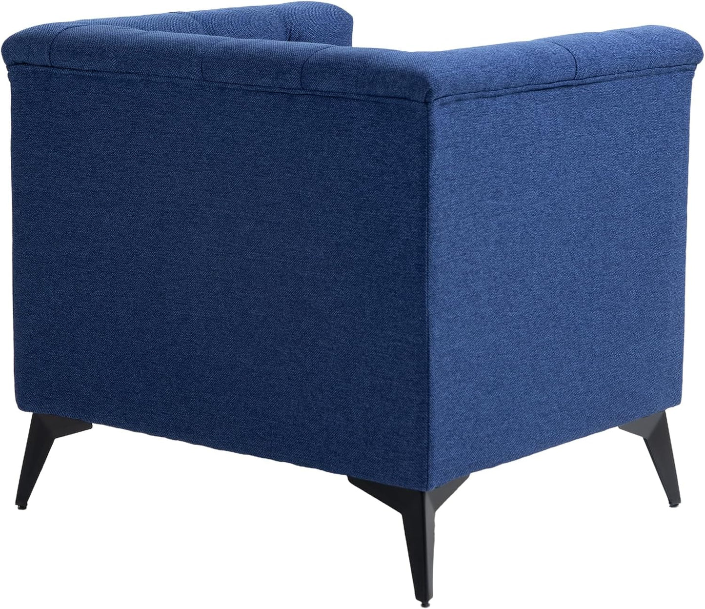 Accent Chair with Linen Fabric for Living Room Bedroom Office (Blue) Q335763