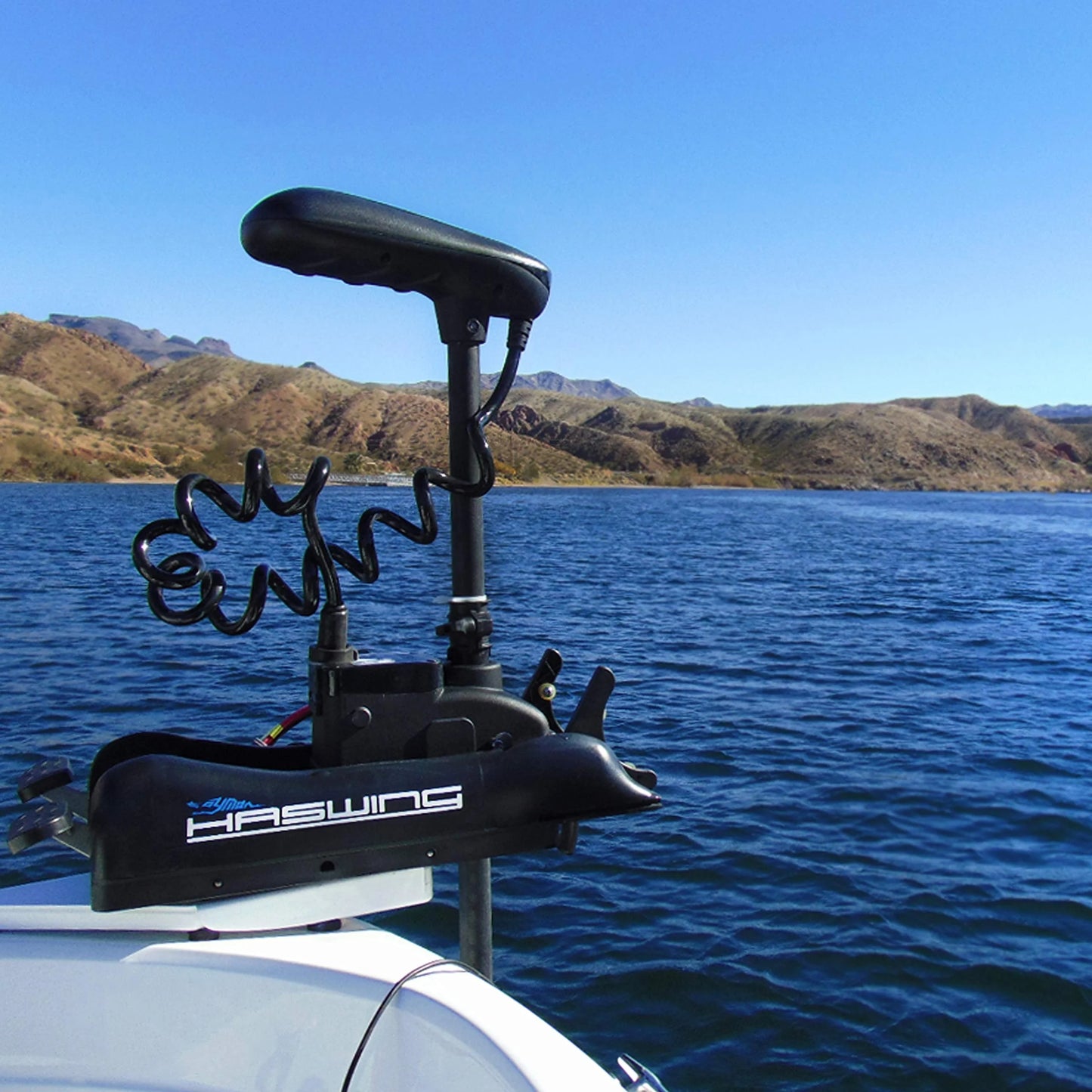 HASWING OUTDOOR Electric Trolling Motor 12V 55lbs GPS Anchor Control Bow Mount G423396