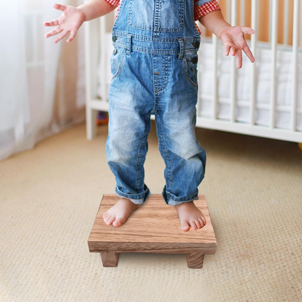 Wood Step Stool for Kids, Bathroom and Kitchen K401