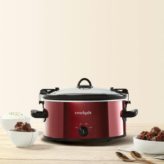 Crock-Pot Manual 6-Quart Cook & Carry Slow Cooker, Red | Item Details — Product Information kY