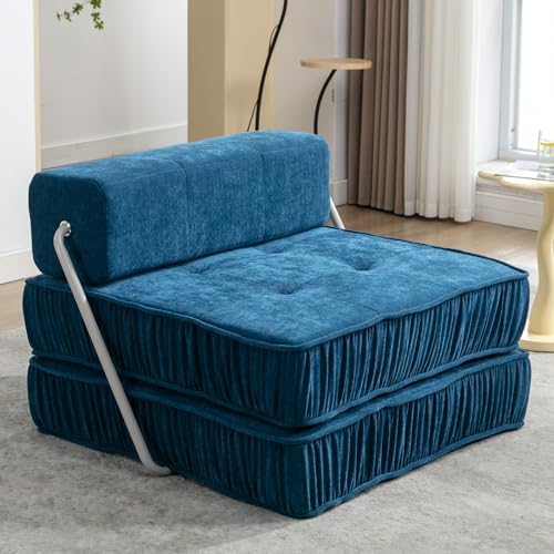 Folding Sofa Bed Futon Sleeper Chair with Removable Back Cushion Gray K245