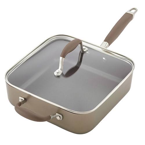 Anolon Advanced Hard-Anodized Nonstick 4-Quart Covered Square Saute P356