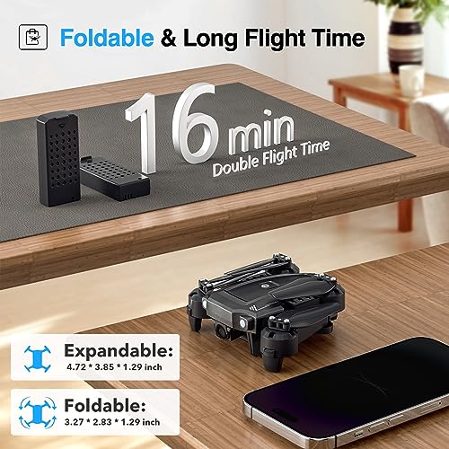 ATTOP Drone with 1080P Camera FPV Foldable RC Quadcopter for Kids W529336