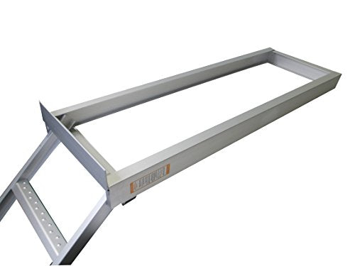 Pactrade Marine Pontoon Boat Under Deck 4 Step Flat Front Ladder Anodized Aluminum 300lbs M668