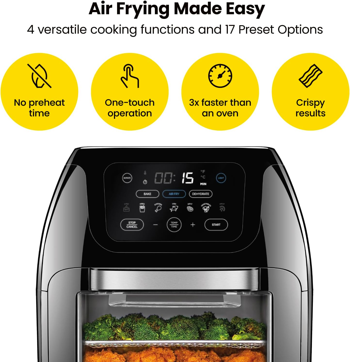 CHEFMAN Air Fryer with Rotisserie and Dehydrator, 10L I191