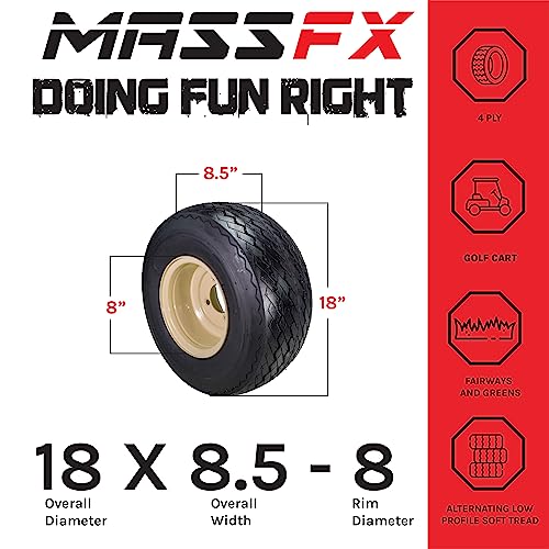 18x8.50-8 OEM Golf Cart Wheels and Tires Combo - Set of 4 A8907