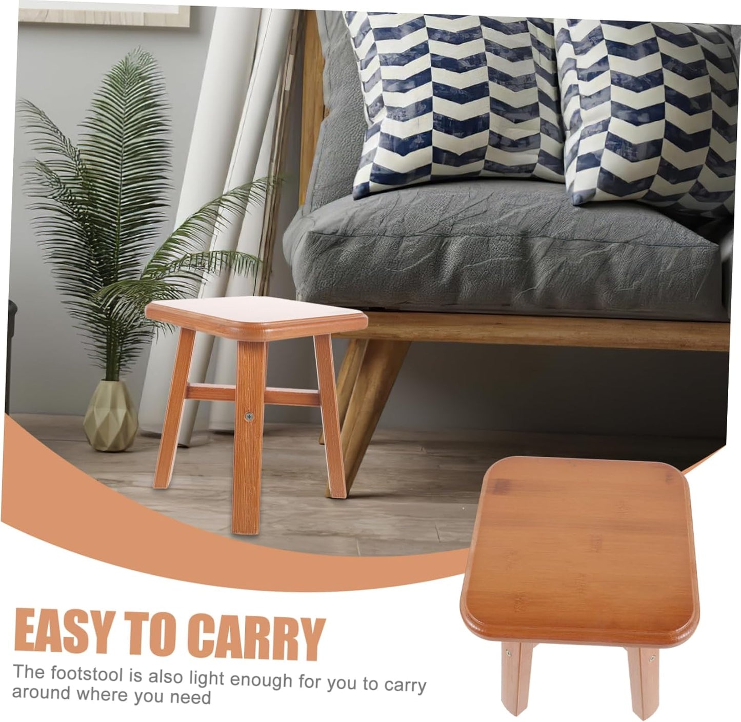 Wood Stool for Home Indoor Sitting and Stepping L447