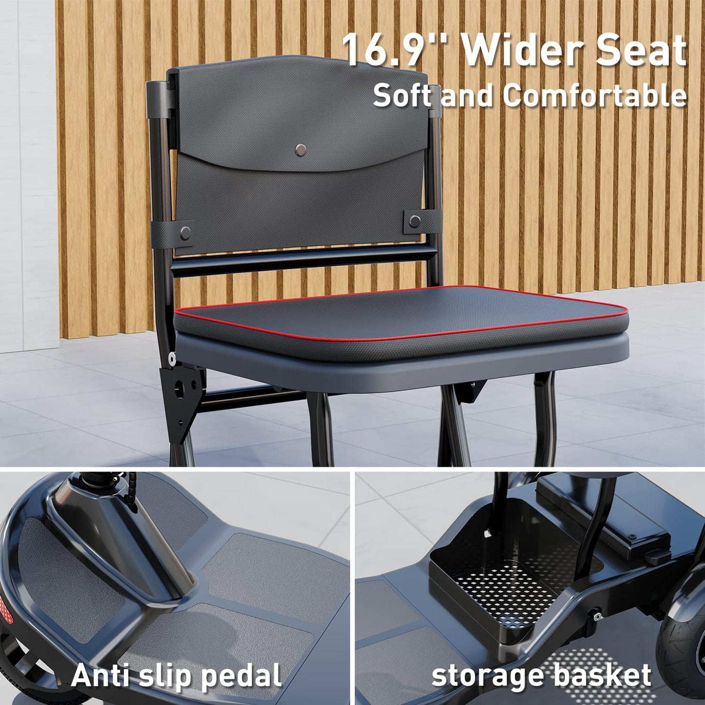 Tomofree DB008 Foldable Mobility Scooter for Seniors, Black K576961