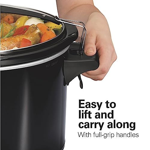 Hamilton Beach Stay or Go 6-Quart Portable Slow Cooker, Black U3266