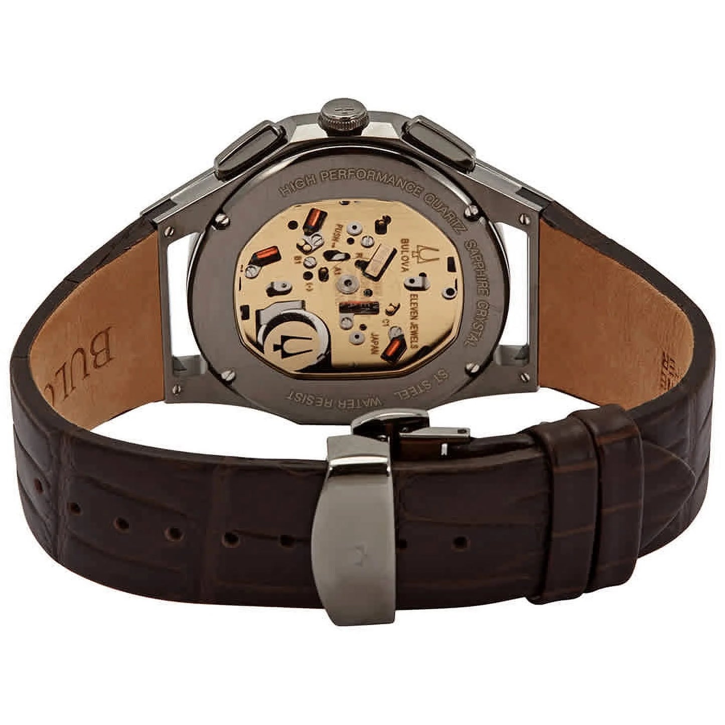 Bulova CURV Chronograph Quartz Skeleton Dial Men's Watch 98A231 I5630