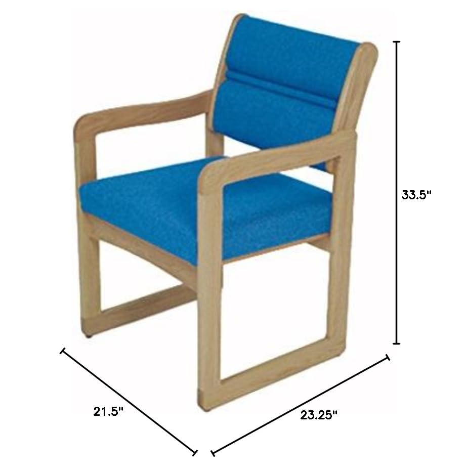 Wooden Mallet Valley Guest Chair with Arms, Light Oak P977