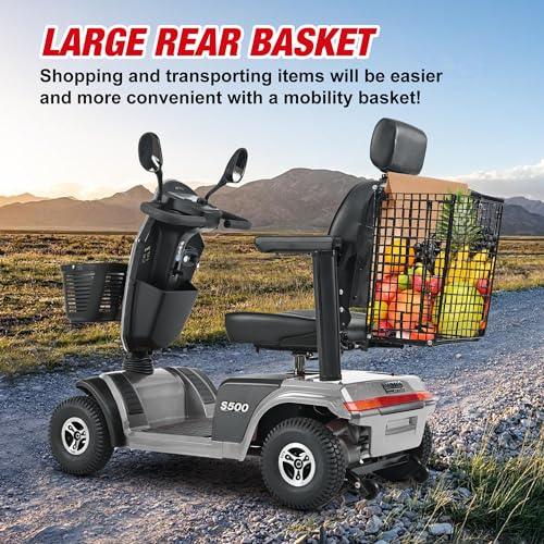 Folding 4-Wheel Mobility Scooter for Seniors Adults, Grey S807252