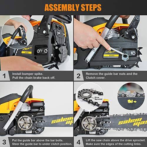 Salem Master 62cc 2-Cycle Gas Powered Chainsaw, 20-Inch J120747