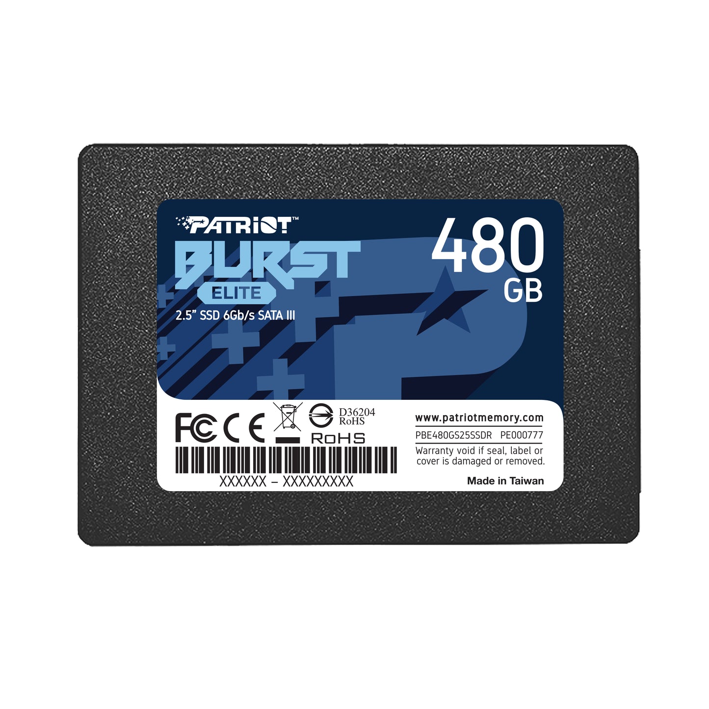 Patriot Burst Elite 480GB Internal SSD - SATA 3 2.5" - Solid State Drive - PBE480GS25SSDR