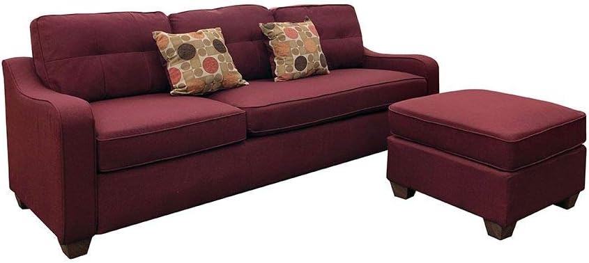 Cleavon II Sectional Sofa with 2 Pillows, Red Linen Z232