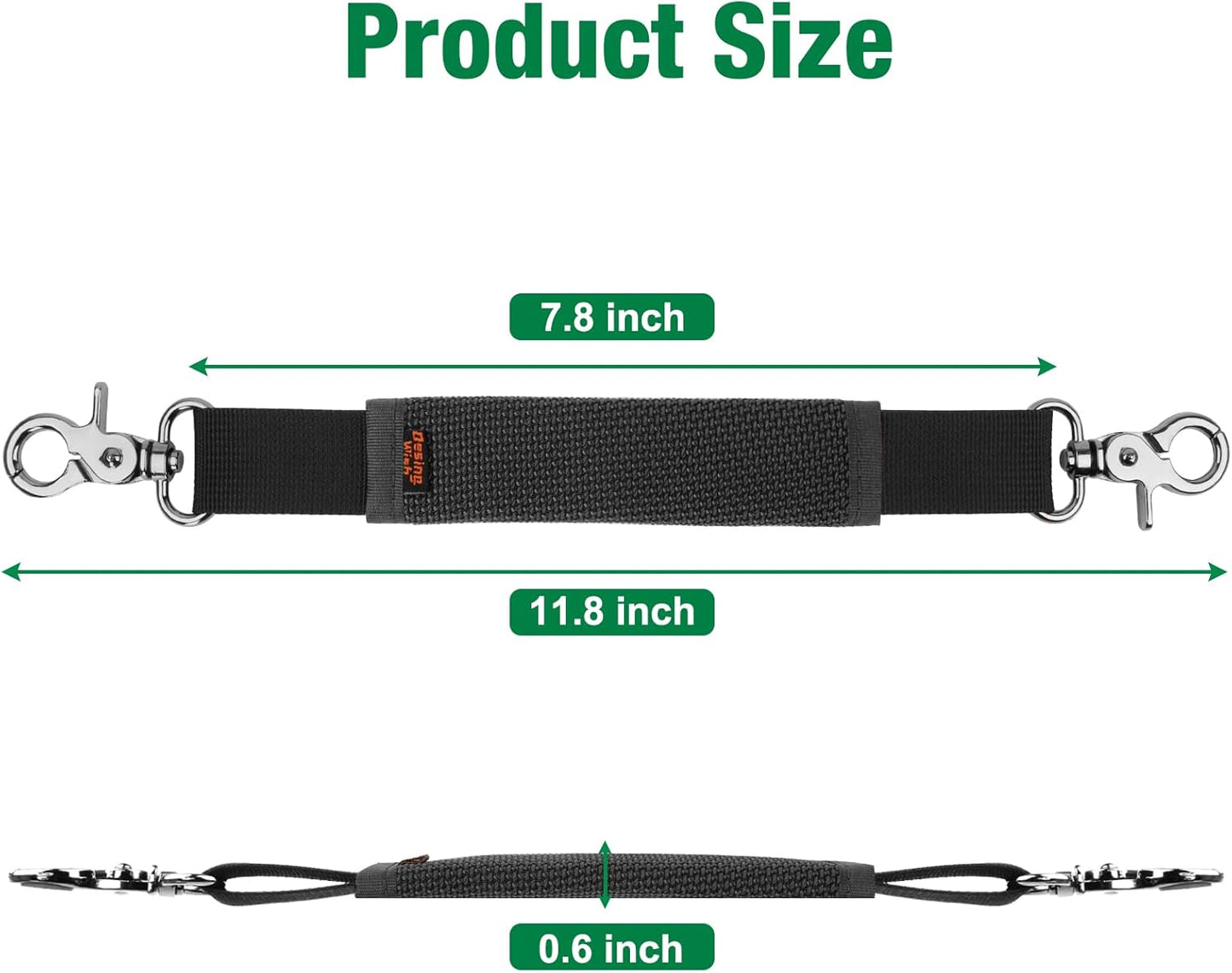 Desing Wish Removable Speaker Handle Strap for JBL Xtreme, W-King X10, ZEALOT S67 (Black) E719109