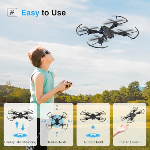 ATTOP Drone with 1080P Camera FPV Foldable RC Quadcopter for Kids W529336