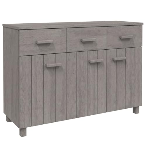 Buffets & Sideboards Sideboard Light Gray Solid Wood Pine with Sliding Drawers V580284