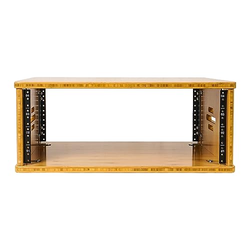 Sound Town DIY 4U Solid Bamboo Studio Rack STBR-4U T5074