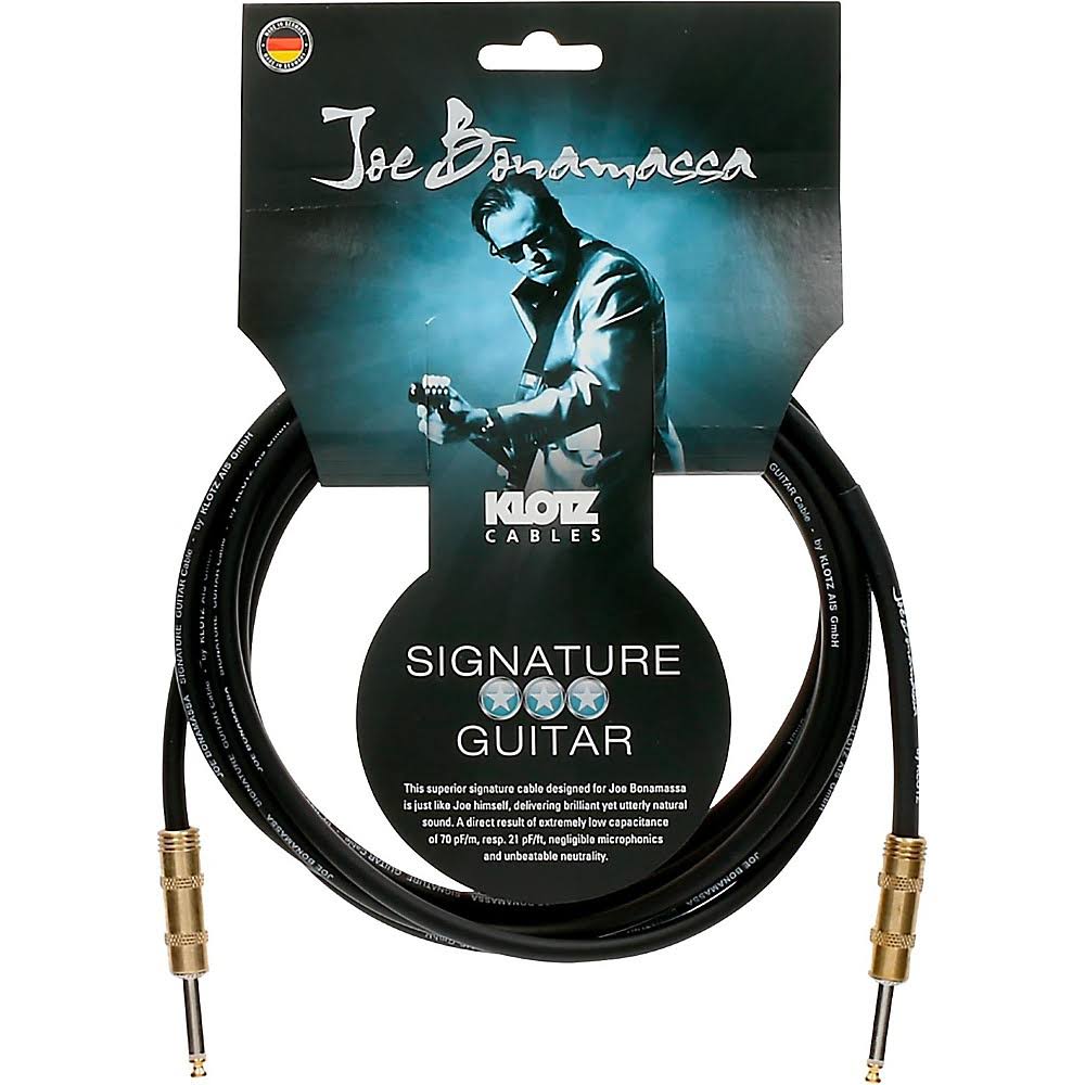 Klotz Joe Bonamassa Instrument Cable ST/ST 20 ft. Black T2036