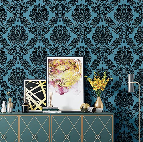 Damask Peel and Stick Wallpaper 17.7" x 32.8ft Removable Vinyl Roll Y281970