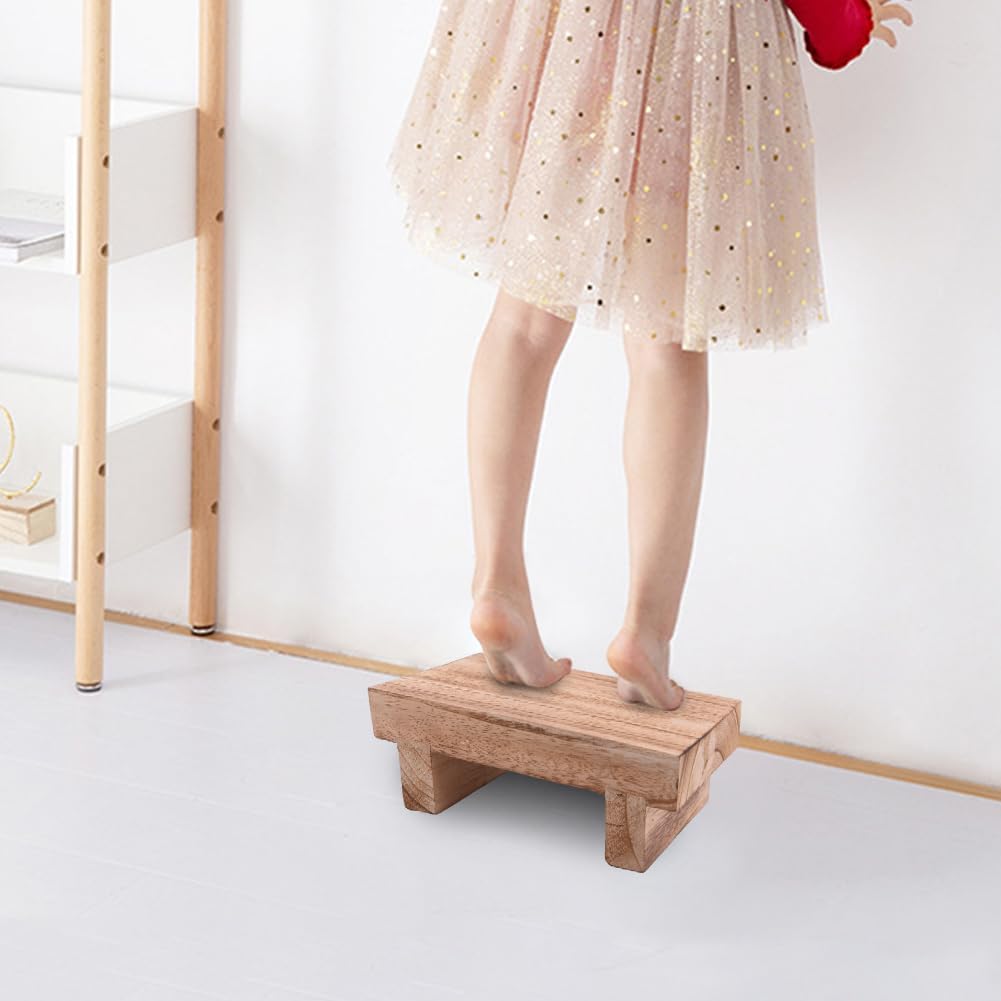 Wood Step Stool for Kids, Bathroom and Kitchen K401