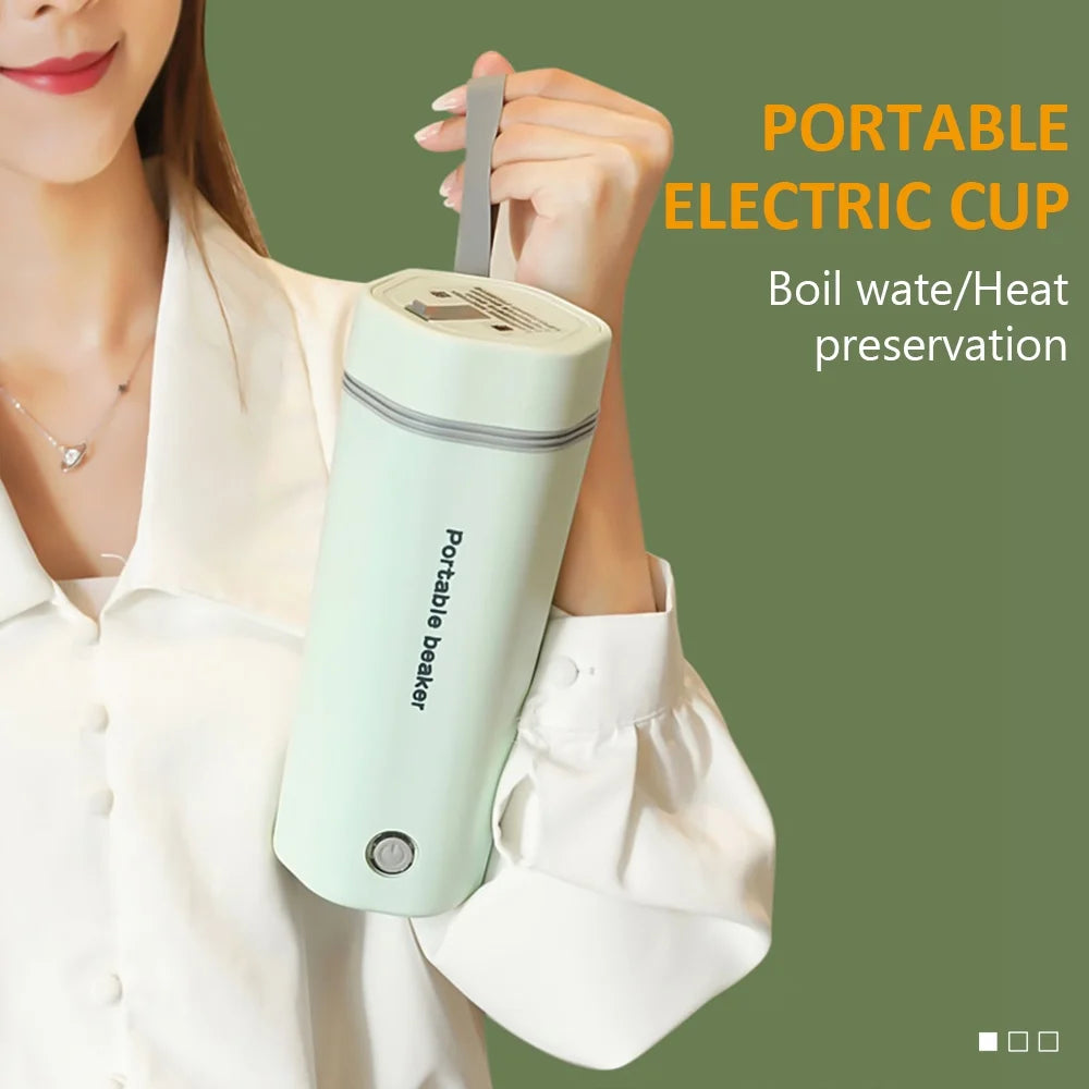 Portable Electric Kettle 350ML Stainless Steel Travel Tea Coffee B81674