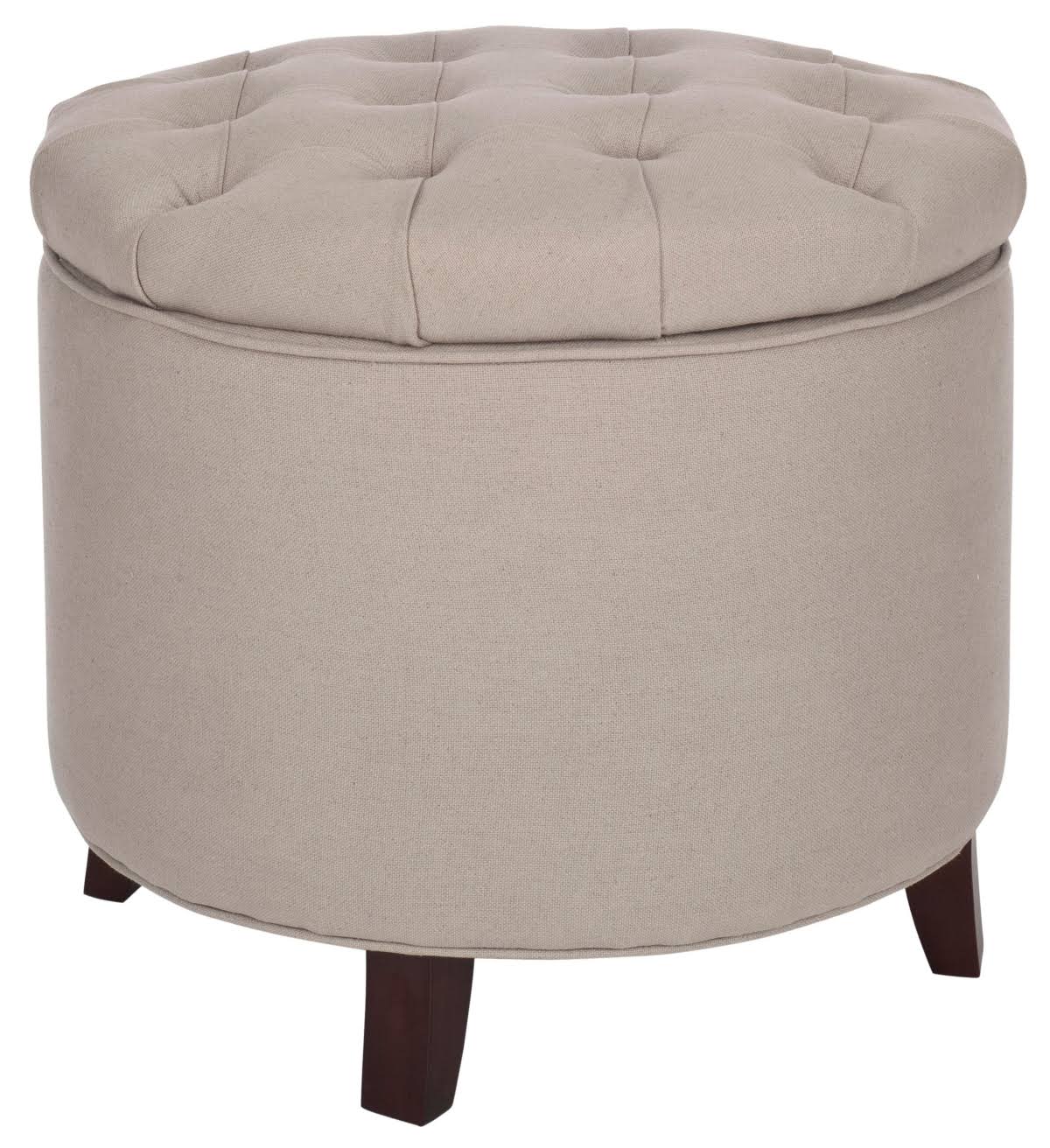 Safavieh Amelia Red Velvet Tufted Storage Ottoman N6567