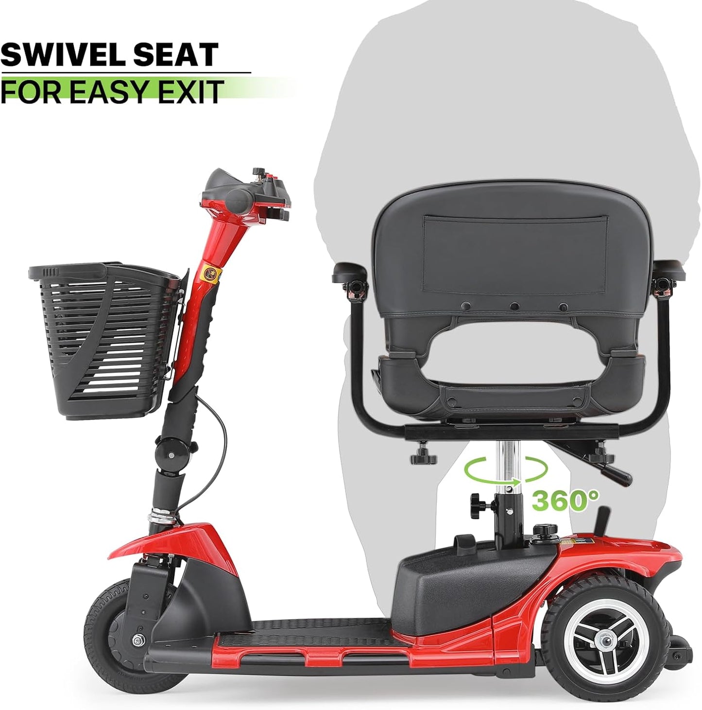 Magshion 3-Wheel Folding Mobility Scooter for Adults S71968
