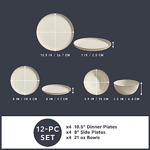 Corelle Stoneware 16-Pc Dinnerware Set, Navy V910274
