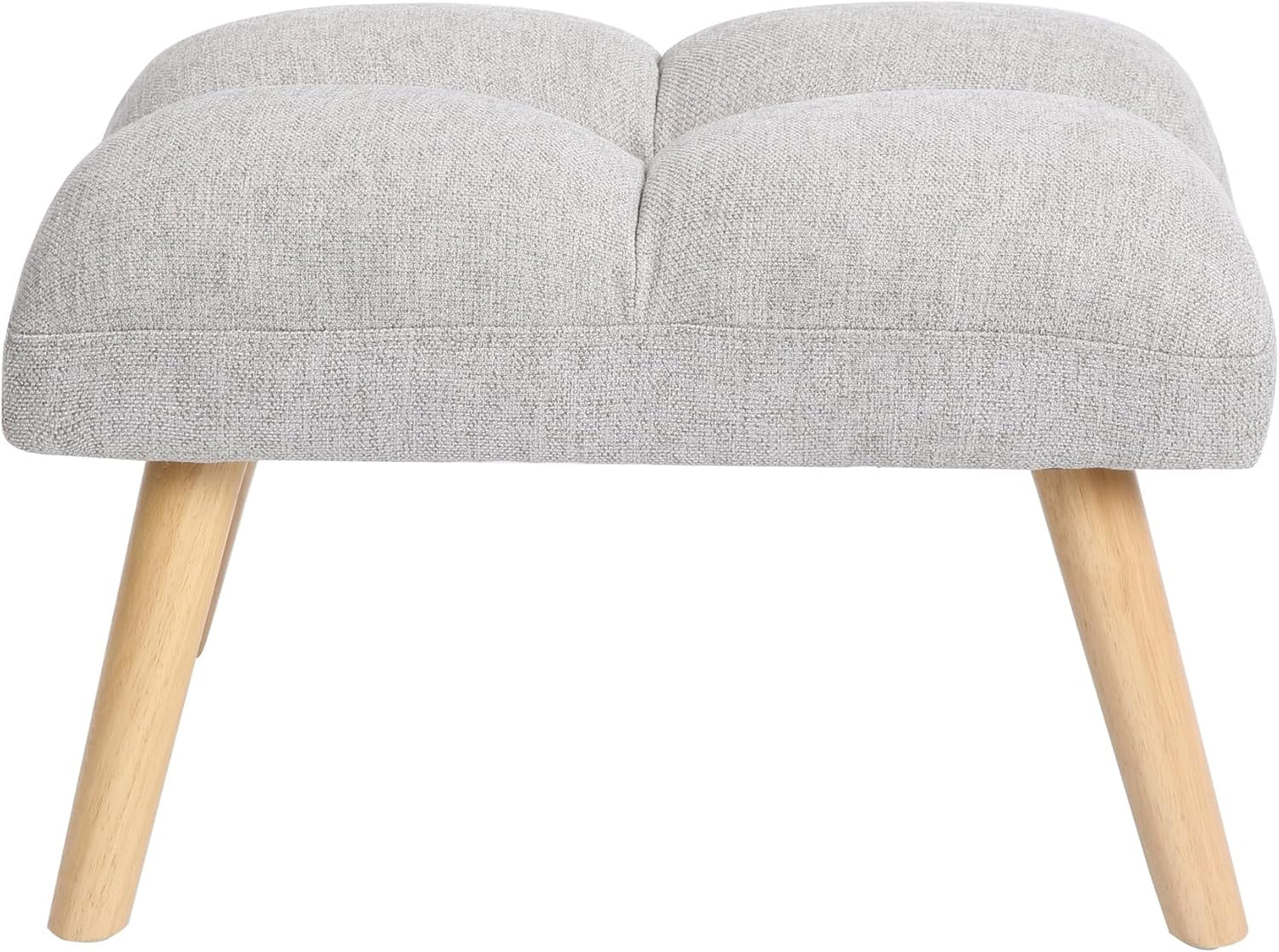 ComfyCozy Decorative Chair Set with Footstool, Adjustable Backrest, Wooden Legs A252