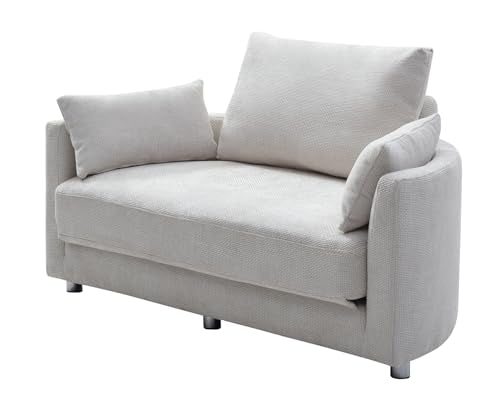Convertible Futon Sofa Sleeper Chair with Pillows, Burgundy Red P59531