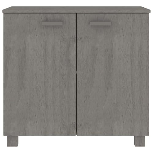 Buffets & Sideboards Sideboard Light Gray Solid Wood Pine with 2 Doors W320135