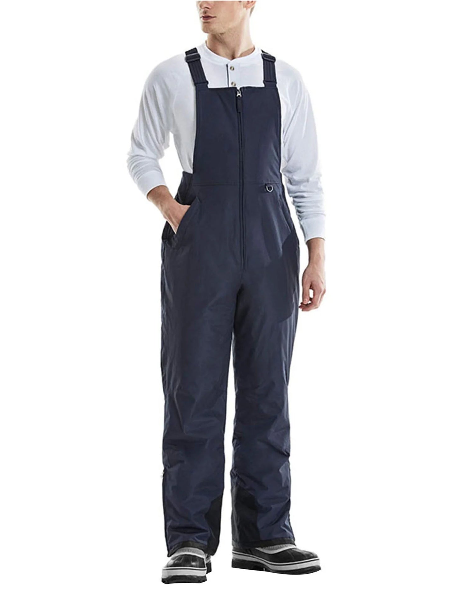Men's Insulated Waterproof Ski Bib Overalls with Pocket Y52422
