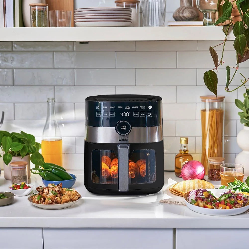 Bella Pro Series 6-qt. Digital Air Fryer with Window, Black X76637