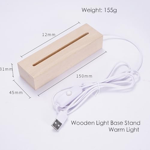 Moon Lights Resin Molds Silicone with Wooden Lighted Base Stand for Epoxy Lamp DIY I718