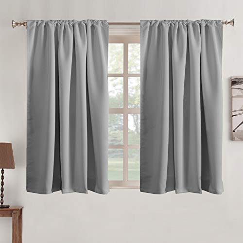 Turquoize Blackout Curtain Panels for Living Room, Mineral Blue, 52"W x 96"L, Set of 2 E3736