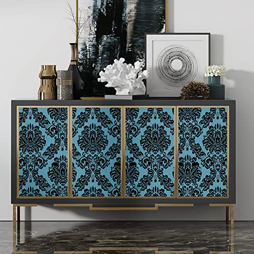 Damask Peel and Stick Wallpaper 17.7" x 32.8ft Removable Vinyl Roll Y281970