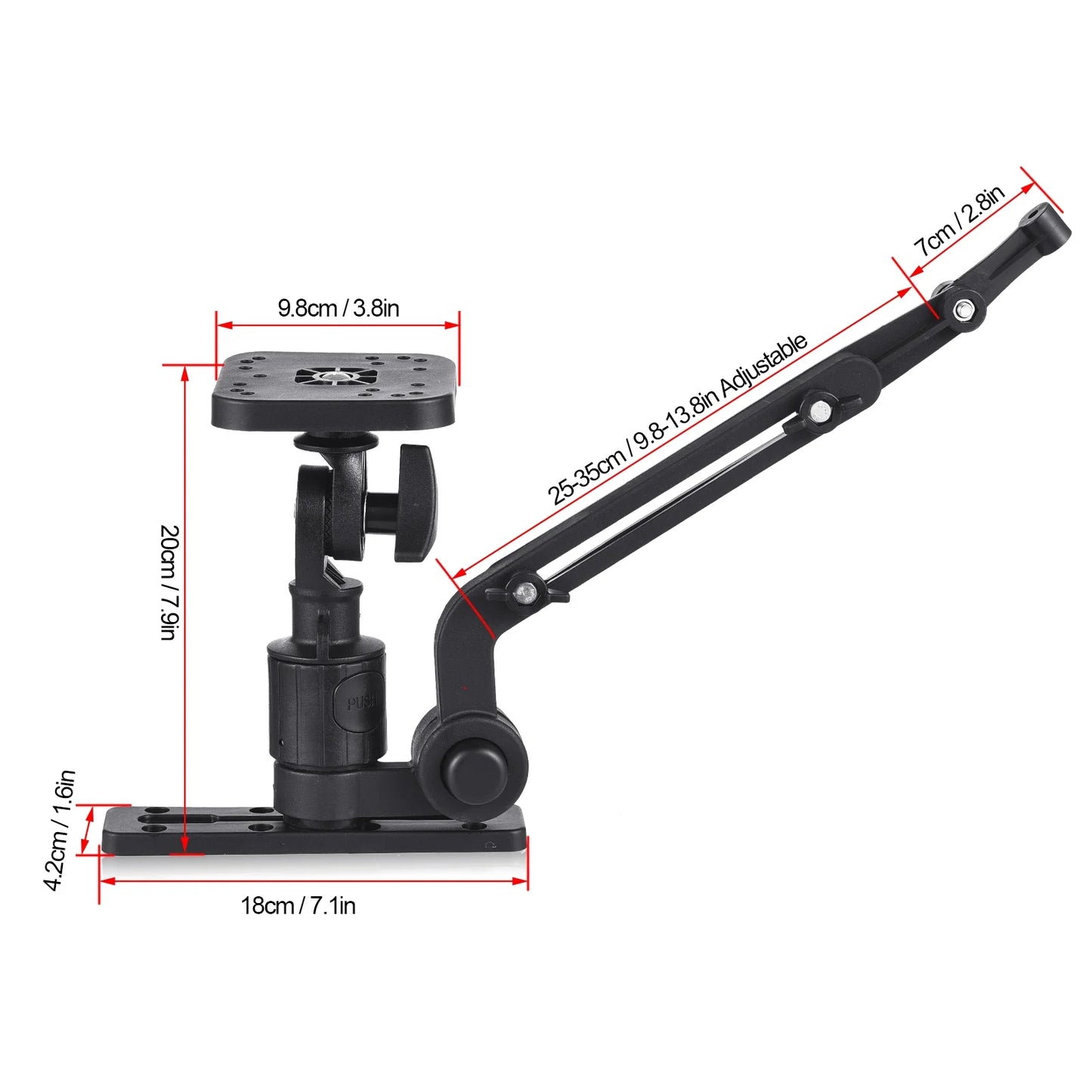 Aibecy Kayak Fish Finder Mounting Plate Transducer Mount Arm V4182