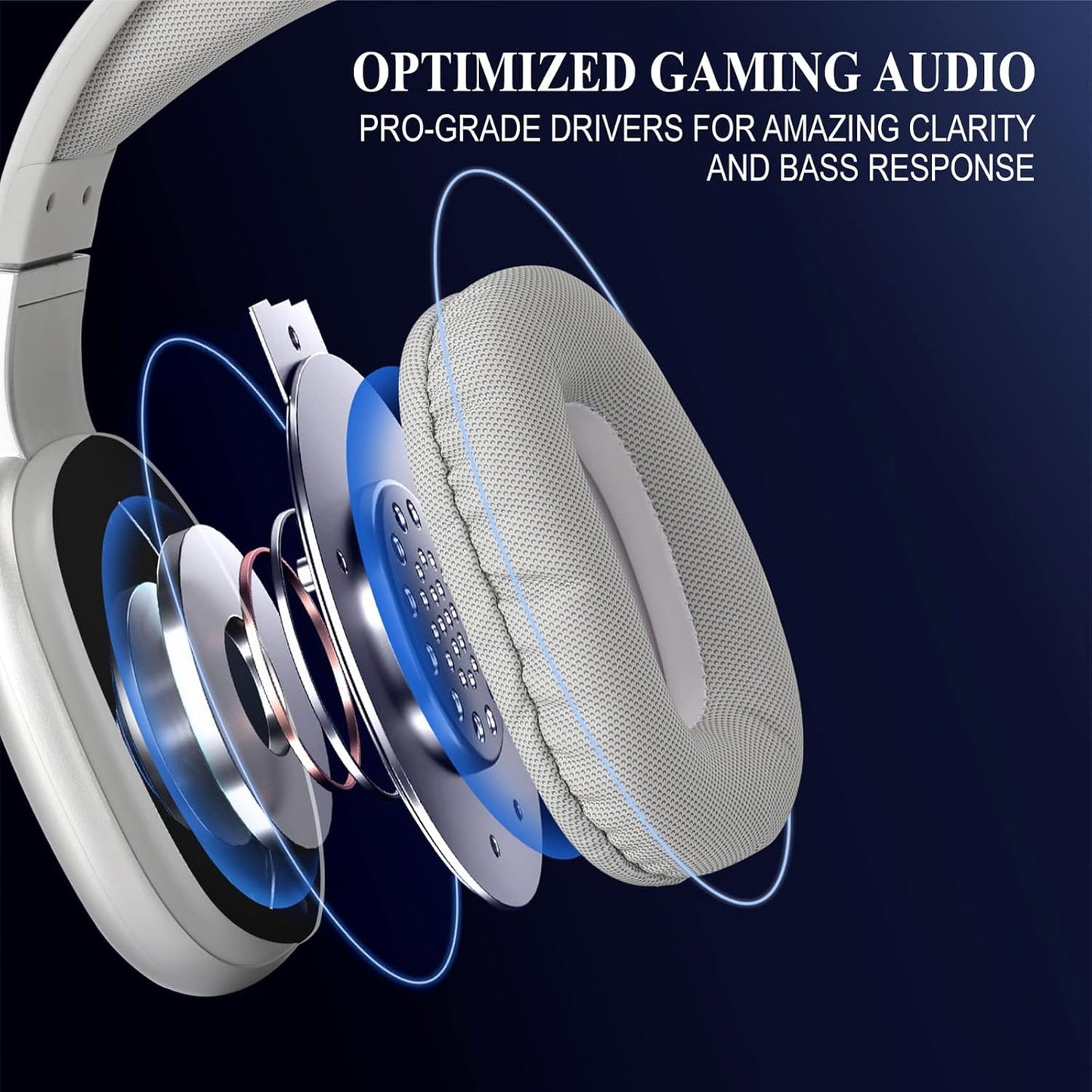 Gaming Headphones for Meta Quest 2 with Custom Length Cable W5829