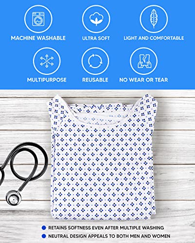 Unisex Patient Gown Cotton Blend 2XL 2 Pack Q727280