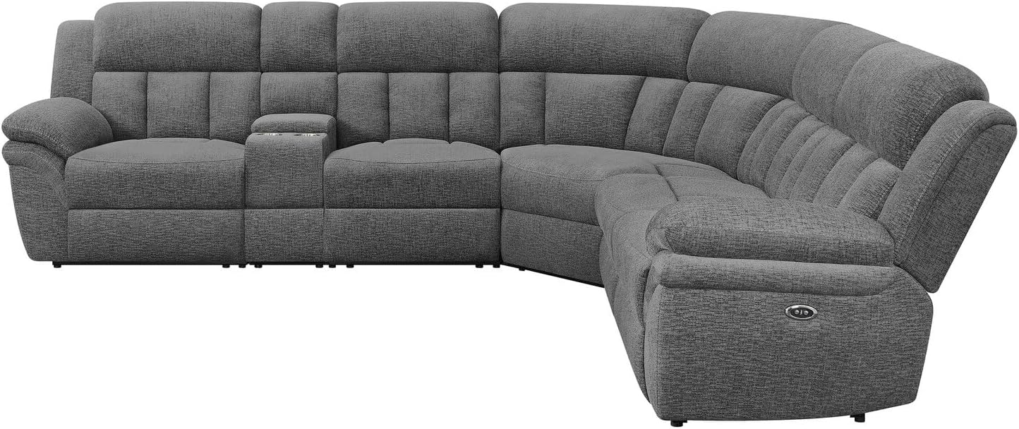 Coaster Home Furnishings Bahrain 6-Piece Power Sectional Charcoal M96593