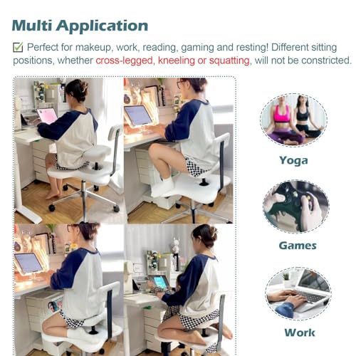 Cross Legged Office Chair with Brake Wheel & Lumbar Support S3039