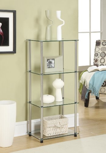 Convenience Concepts Designs2Go Classic Glass 4 Tier Tower A800745