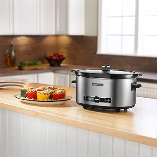 KitchenAid KSC6223SS 6-Qt Slow Cooker, Stainless Steel X7425